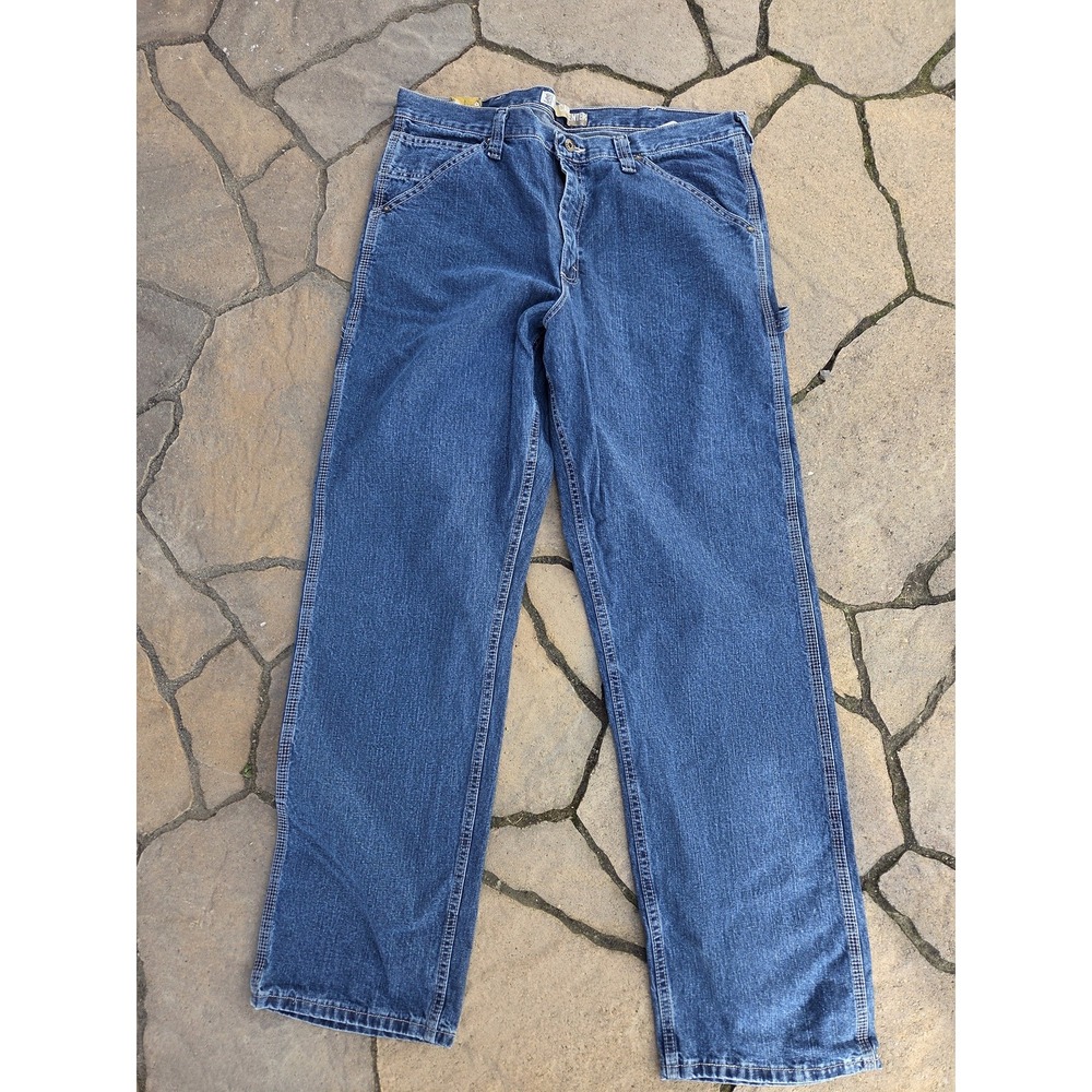 Lee Dungarees Carpenter Jeans Mens 38x34 NWT Blue Denim Loose Fit Made Mexico